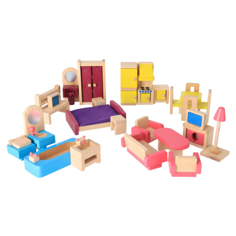 Dřevěný dětský nábytek - 26 ks BIGJIGS