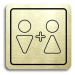 Accept Piktogram "WC muži, ženy VI" (80 × 80 mm) (zlatá tabulka - černý tisk)
