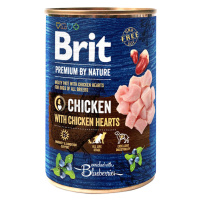 Brit Premium by Nature 12 x 400 g – výhodné balení - kuře s kuřecími srdíčky