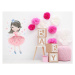 Pastelowe Love Nálepka na zeď - barevné postavičky - princezna barevna varianta: růžová