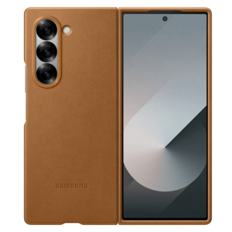 Samsung Galaxy Z Fold6 Ochranný kryt z veganské kůže Brown EF-VF956PAEGWW Hnědá