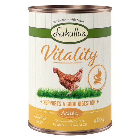 Lukullus Vitality trávení: kuřecí (bez obilovin) - 6 x 400g