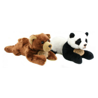 plyšový medvěd / panda ležící, 18 cm