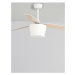 NOVA LUCE stropní ventilátor se světlem MONSOON tělo z oceli matná bílá a sklo 3ABS dřevěné list