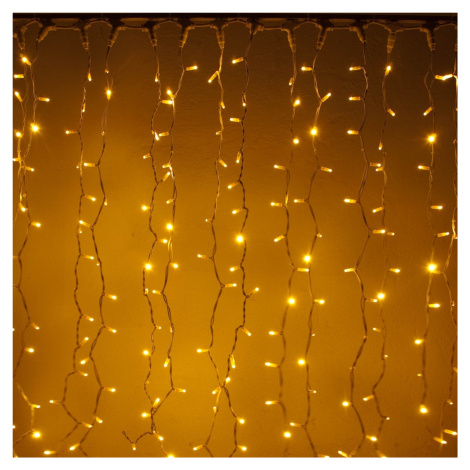 DecoLED LED světelná záclona - 1x1,5m, teple bílá, 150 diod