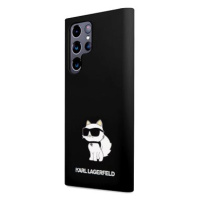 Karl Lagerfeld Liquid Silicone Choupette NFT Zadní Kryt pro Samsung Galaxy S23 Ultra Black