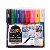 Akrylové popisovače POSCA, PC-1M, 0,7–1 mm - 8 barev