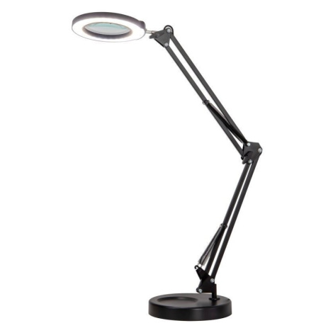 IMMAX LED stolní lampička ZOOM, s lupou, 12W, 5V/2A, stmívatelná, černá - 08977L