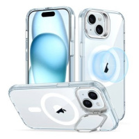 ESR Classic Hybrid Case with Stash Stand (HaloLock), Compatible with iPhone 15, Clear Blue