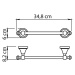 GEDY NV213013 Nevis držák ručníků 30 x 8,2 cm, chrom