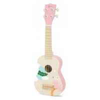 CLASSIC WORLD Dřevěné ukulele kytara pro děti růžové