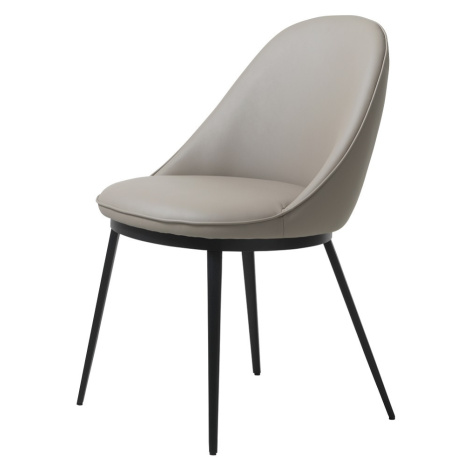 Furniria Designová jídelní židle Danika taupe ekokůže - Skladem