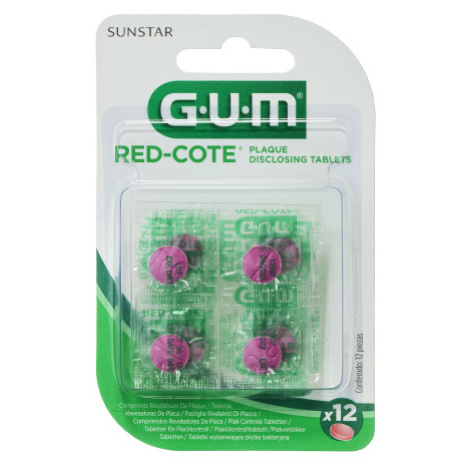 GUM Red Cote Tablety pro indikaci zubního plaku 12 ks