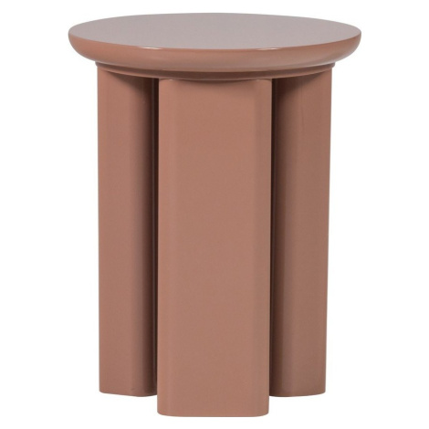Lesklý kulatý odkládací stolek ø 40 cm Orivo – WOOOD