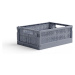 Skládací přepravka midi Made Crate  - blue grey