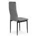 Sada 4 elegantních sametových židlí v šedé barvě