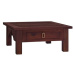 Konferenční stolek klasicky hnědý 68x68x30 cm masivní mahagon