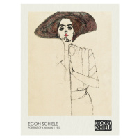 Obrazová reprodukce Portrait of a Woman (1910), Egon Schiele, 30 × 40 cm