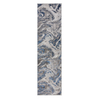 Flair Rugs koberce Běhoun Eris Marbled Navy - 80x300 cm