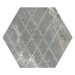 Paradyz Dlažba Marvelstone Light Grey Hexagon 19.8x17.1 cm