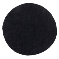 Koberec černý kruhový ? 140 cm DEMRE, 122355