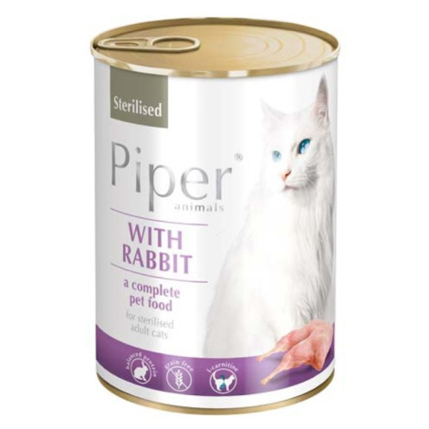 PIPER CAT STERILISED 400g králík konzerva pro sterilizované kočky