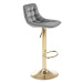 Halmar Barová židle H120, šedá/zlatá