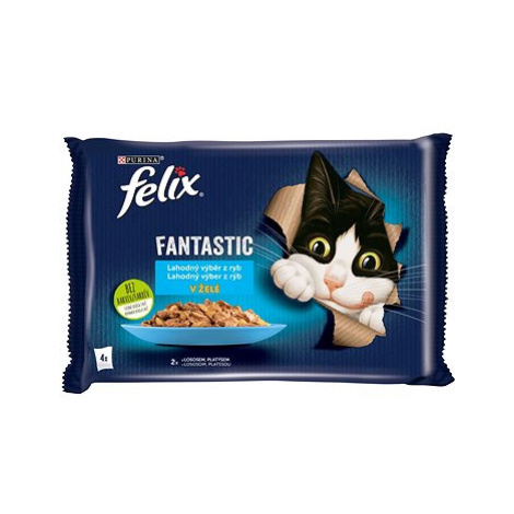 Felix Fantastic s lososem a platýsem v želé 4 x 85 g