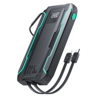 Powerbanka Joyroom JR-L017 22,5W 10000mAh s integrovanými kabely USB-C / Lightning - černá