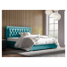 Eka Čalouněná postel Mona - Kronos 140x200 cm Barva látky: Azurová (13), Úložný prostor: S kovov