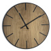 Velké dřevěné hodiny v hnědé barvě 60cm