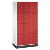 C+P Ocelová skříň s uzamykatelnými boxy INTRO, výška boxu 435 mm, š x h 920 x 500 mm, 12 boxů, k