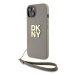 Pouzdro Dkny pro iPhone 15 6.1 béžové Wrist Strap Stock Logo