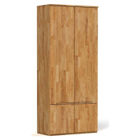 Šatní skříň z dubového dřeva 90x206 cm Vento 2 - The Beds