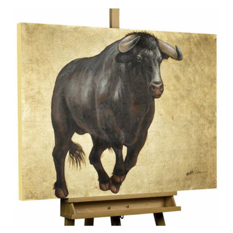 KUNSTLOFT RUČNĚ MALOVANÝ AKRYLOVÝ OBRAZ ČERNÝ/HNĚDÝ CM