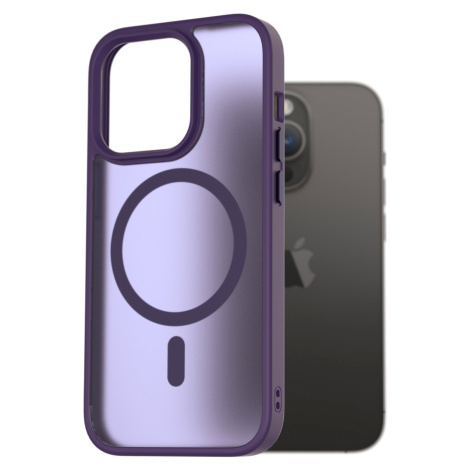 AlzaGuard Matte Case Compatible with Magsafe pro iPhone 14 Pro tmavě fialový
