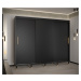 Šatní skříň Abi Calipso Jodelka 1 Barva korpusu: Černá, Rozměry: 250 cm, Dveře: Černá - bez zrca