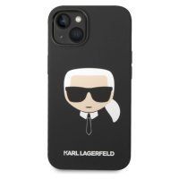 Karl Lagerfeld MagSafe kryt Liquid Silicone Karl Head iPhone 14 Plus černý