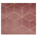 Dekorační vzorovaný závěs s poutky s tunýlkem SANSO růžová 140x260 cm (cena za 1 kus) MyBestHome