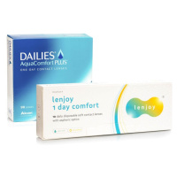 Alcon DAILIES AquaComfort Plus (90 čoček) + Lenjoy 1 Day Comfort (10 čoček)