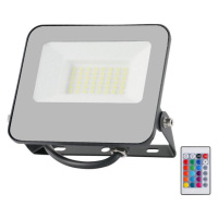 LED RGBW Stmívatelný reflektor LED/30W/230V IP65 šedá + DO