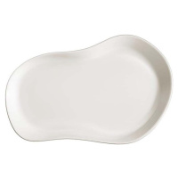 Sada 2 bílých talířů Kütahya Porselen Lux, 28 x 19 cm