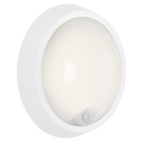 BRILONER LED venkovní svítidlo s čidlem, pr. 17 cm, 12 W, bílé IP44 BRILO 3352-016