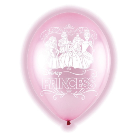 Balónky latexové LED Disney Princess 27,5 cm 5 ks Amscan