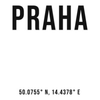 Ilustrace Praha simple coordinates, Finlay & Noa, 30 × 40 cm