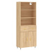 vidaXL Skříň highboard dub sonoma 69,5 x 34 x 180 cm kompozitní dřevo