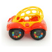 Hračka autíčko Rattle & Roll Oballo ™ červeno / žluté 3m +