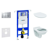 GEBERIT Duofix Set předstěnové instalace, klozet Alpha se sedátkem, tlačítko Sigma30, chrom mat/