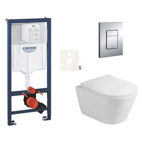 Závěsný wc set do lehkých stěn / předstěnová montáž Glacera Ava SIKOGRSAVAE GROHE