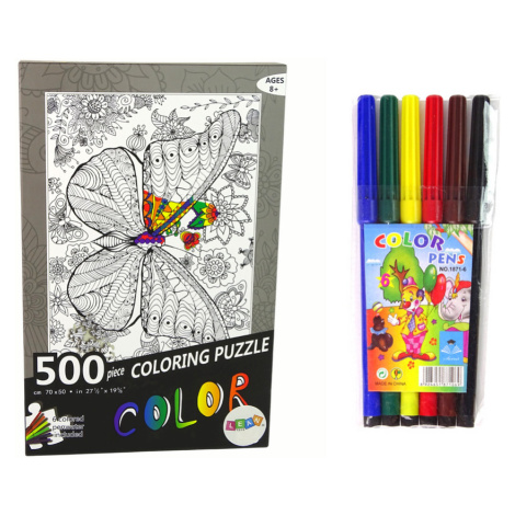 mamido Puzzle k vymalování Motýl 500 dílků